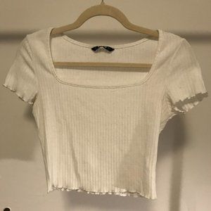 SHEIN white ribbed crop top size small